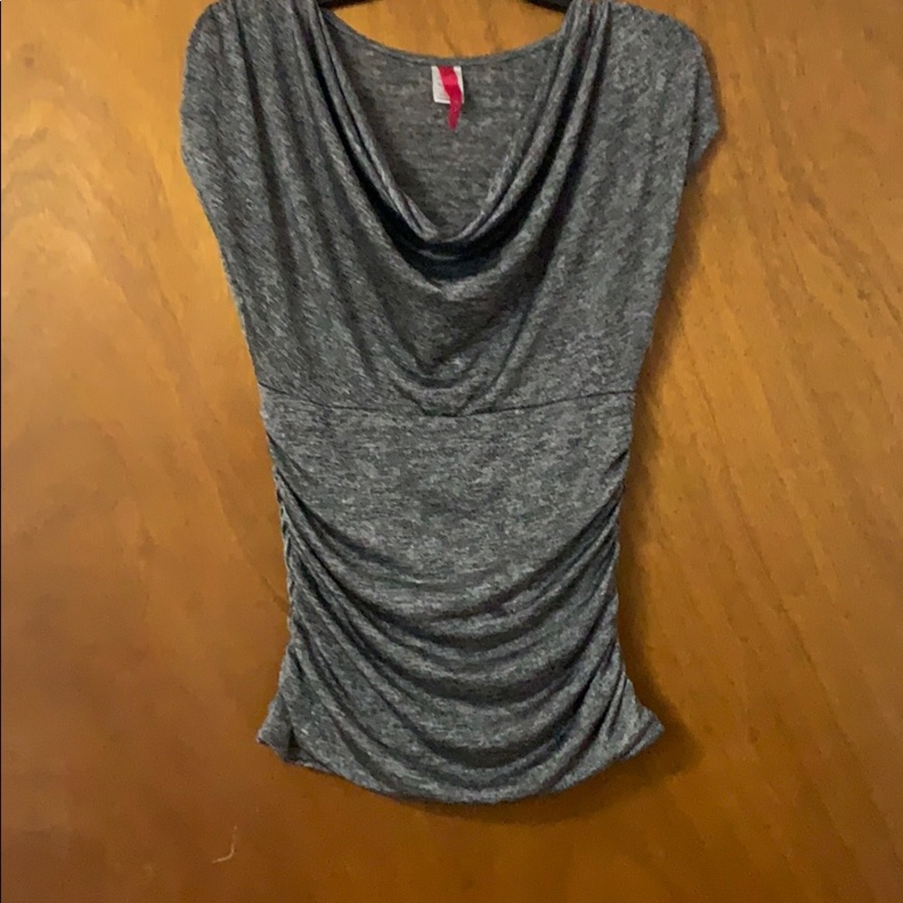 Grey/Black Metallic Top